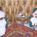 2023 Presidency: Tinubu Storms Presidential Villa To Meet with Buhari